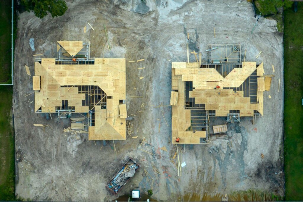 Vue satellite d'une toiture